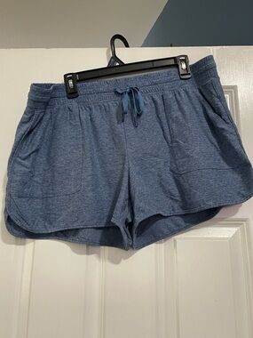 Athletic Works Heathered Blue Drawstring Athletic Shorts